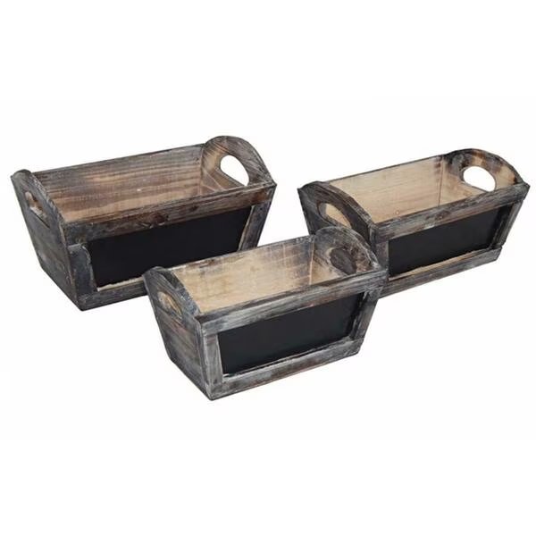 Cheung'S Rectangular Garden Ledge Planter With Handle And Chalkboard, 3Pk, Cheungs, Mfr#: FP-3684-3