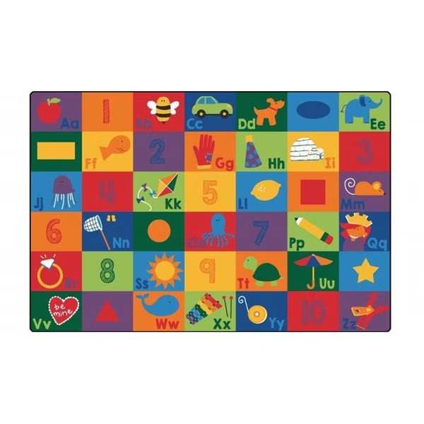 Sequential Seating Literacy Rug8 ft. 4 in. x 13 ft. 4 in., Wall-To-Wall, Mfr#: WA727416