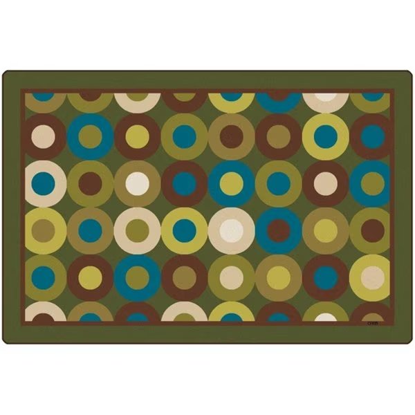 Calming Circles without Alphabet 4 ft. x 6 ft. Rectangle Carpet, Wall-To-Wall, Mfr#: WA2547345
