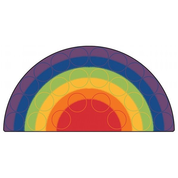 Rainbow Rows 6 ft. x 12 ft. Semi-Cir Carpetcle, Wall-To-Wall, Mfr#: WA2547347
