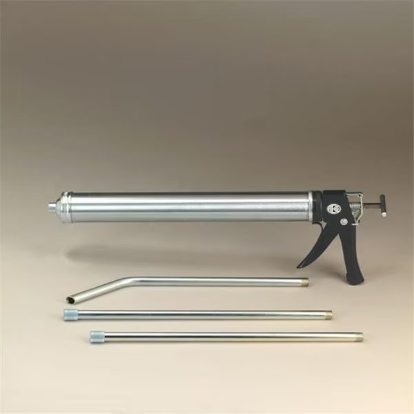 Albion Engineering Company DL-59-T13(CCS) Bulk Packing Gun  With 2 18 Inch  Straight Extensions  And One 12 Inch  60 Deg Angled Extension  2 Inch  Nozzle, Integra Miltex, Mfr#: 35500