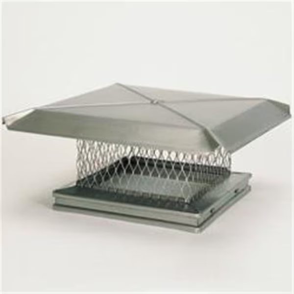 Gelco 13105 8 Inch  x 17 Inch  Gelco Stainless Steel Single-flue Chiminey Cap  304-alloy, Integra Miltex, Mfr#: 13105