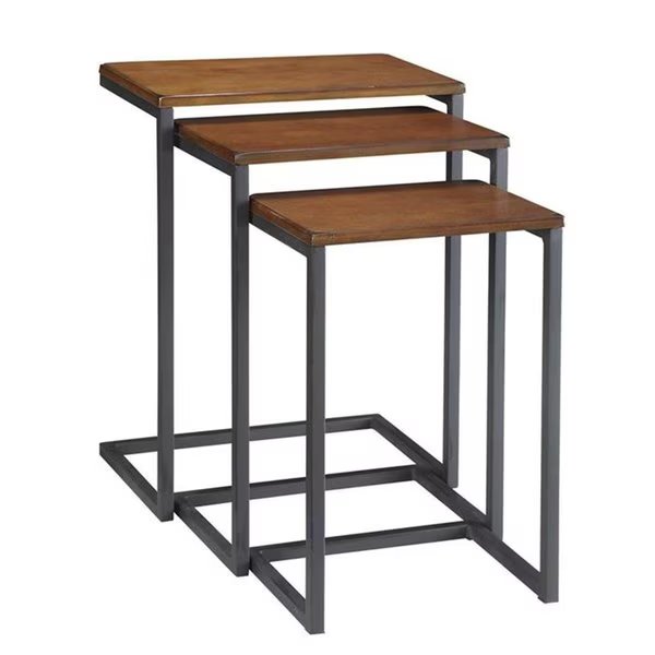 Carolina Kyla Nesting Table Set of 3, Chesterfield Leather, Mfr#: CH2548847
