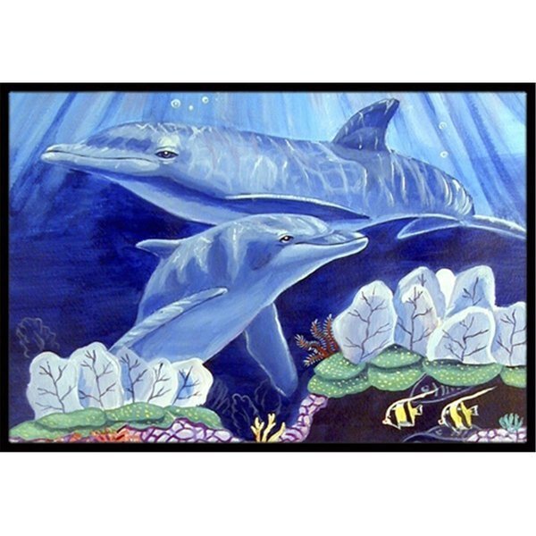 Dolphin under the sea Indoor Or Outdoor Mat - 18 x 27 in., Beyondbasketball, Mfr#: BE2549331