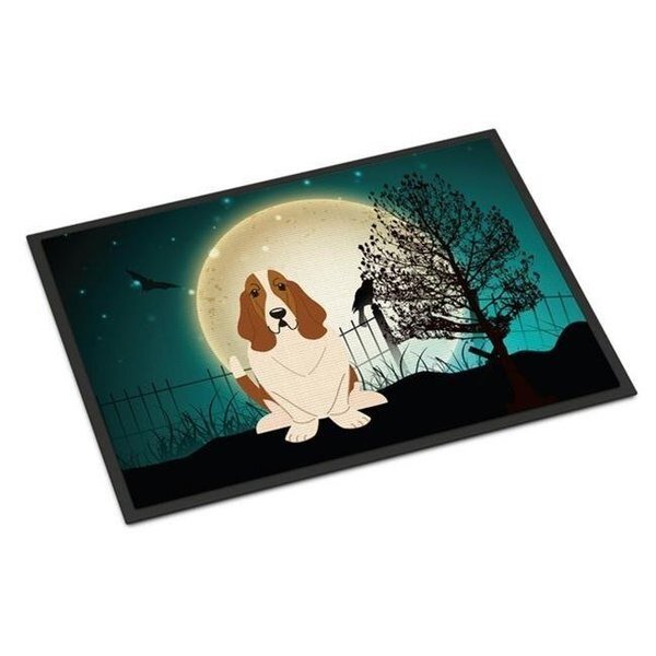 Carolines Treasures BB2211JMAT Halloween Scary Basset Hound Indoor or Outdoor Mat; 24 x 0.25 x 36 in., Carolines Treasures, Mfr#: BB2211JMAT
