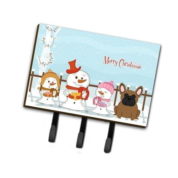Merry Christmas Carolers French Bulldog Brown Leash or Key Holder, Jensendistributionservices, Mfr#: MI222639