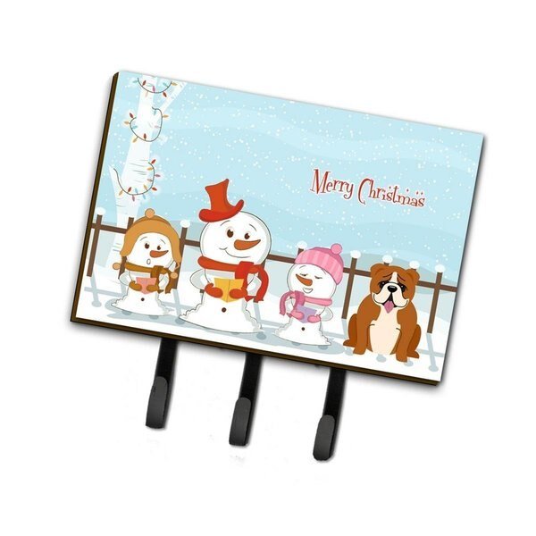 Merry Christmas Carolers English Bulldog Red & White Leash or Key Holder, Jensendistributionservices, Mfr#: MI2087054