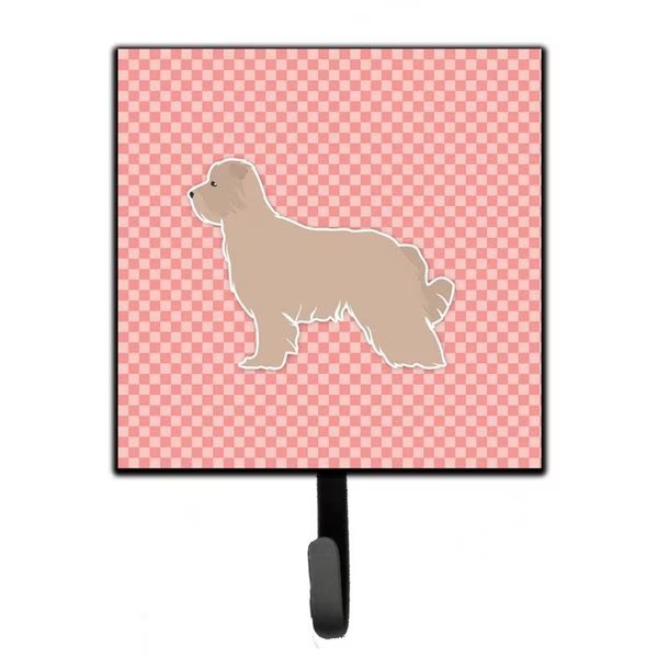 Pyrenean Shepherd Checkerboard Pink Leash or Key Holder, Micasa, Mfr#: MI227567