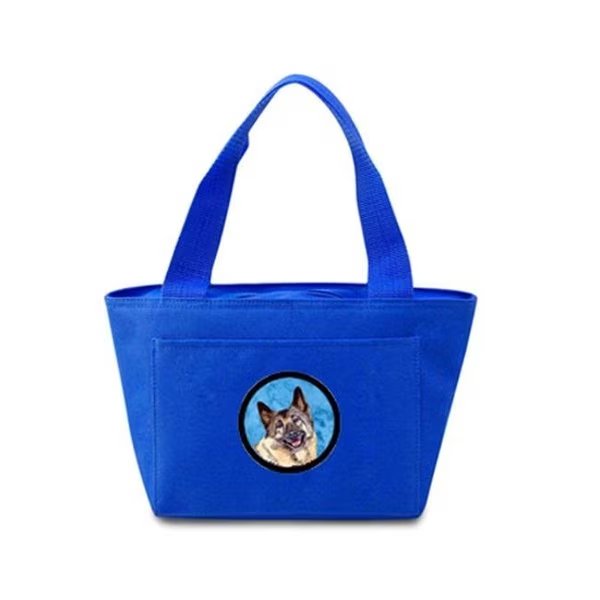 Carolines Treasures LH9398BU-8808 Blue Norwegian Elkhound Zippered Insulated School Washable And Stylish Lunch Bag Cooler, Carolines Treasures, Mfr#: LH9398BU-8808