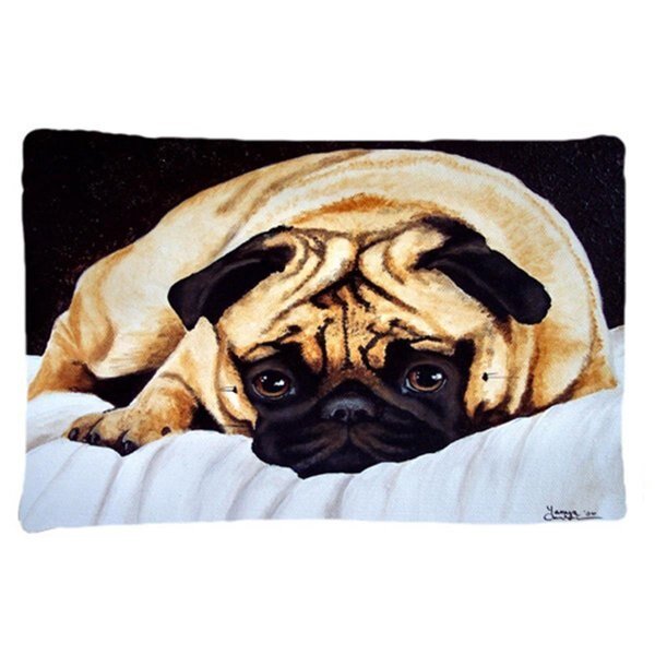 Fred the Pug Fabric Standard Pillowcase, Jensendistributionservices, Mfr#: MI1725109