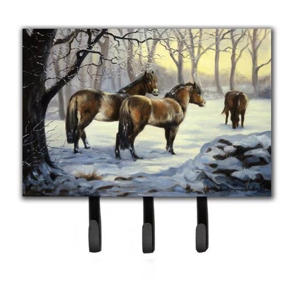 Horses in Snow by Daphne Baxter Leash or Key Holder, Micasa, Mfr#: MI252913
