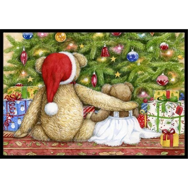 Christmas Teddy Bears with Tree Indoor or Outdoor Mat, 24 x 36, Jensendistributionservices, Mfr#: MI2557494