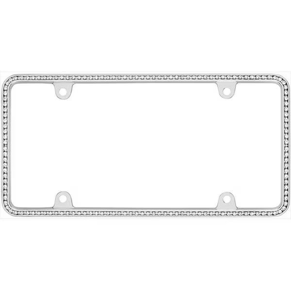 Cruiser Accessories 18130 Diamondesque License Plate Frame; Chrome And Clear, Cruiser Accessories, Mfr#: 18130