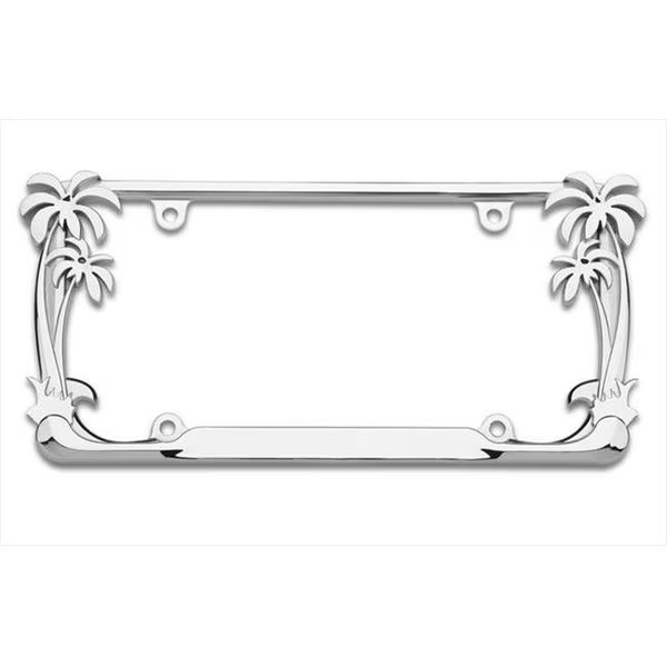 Cruiser Accessories 19003 Palm Tree License Plate Frame; Chrome, Cruiser Accessories, Mfr#: 19003
