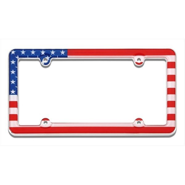 USA Flag License Plate Frame, Chrome, Striker, Mfr#: ST55961