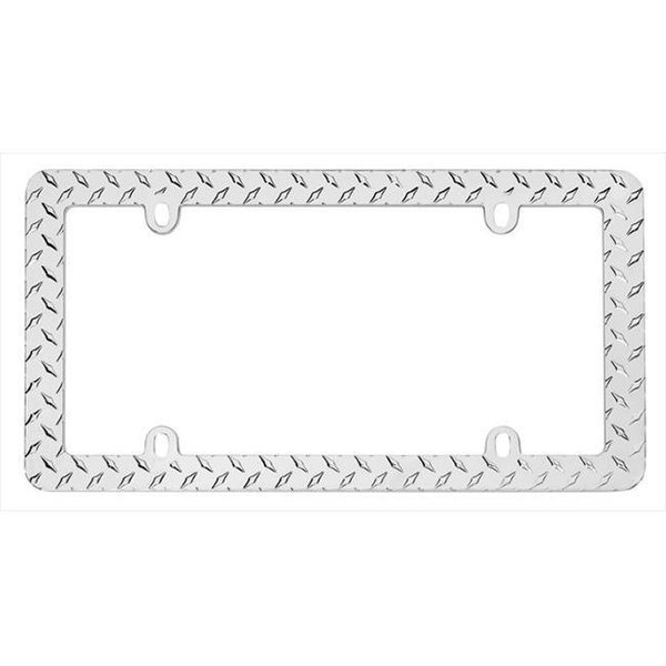 Cruiser Accessories 30830 Diamond Plate License Plate Frame; Chrome, Cruiser Accessories, Mfr#: 30830