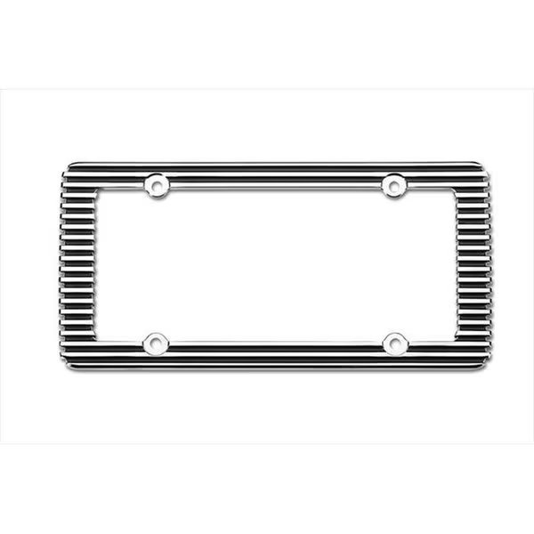 Cruiser Accessories 58350 Billet License Plate Frame; Chrome With Black, Cruiser Accessories, Mfr#: 58350