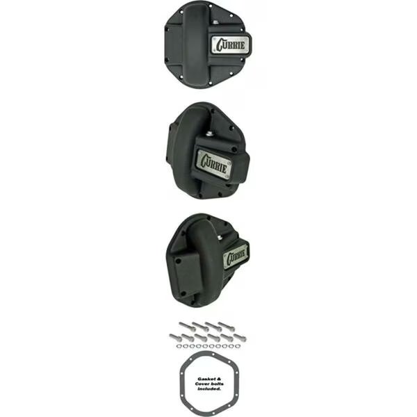 Rock Jock 44 Iron Differential Cover - Textured Black, Currie Technologies, Mfr#: 44-1005CTB