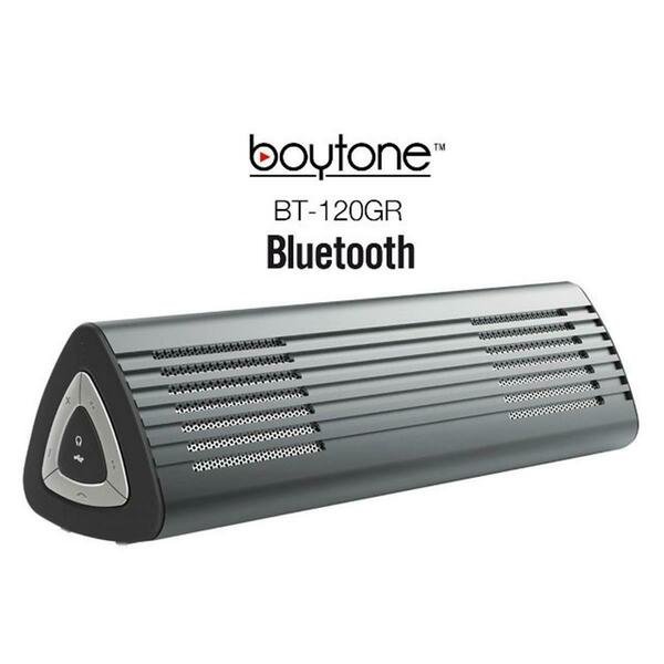 Ultra-Portable Wireless Bluetooth Speaker - Gunmetal Gray, Boytone, Mfr#: BT-120GR