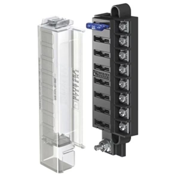 s ST Blade Compact Fuse Blocks, 8 Circuits with Cover, Superjock, Mfr#: SU57620
