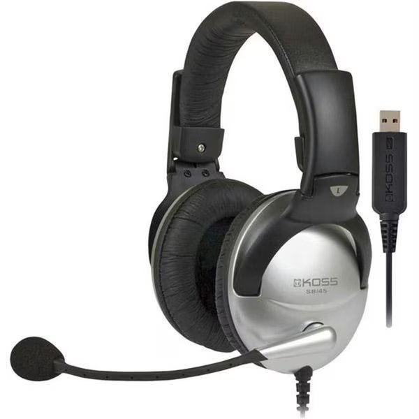 Koss Full-Size USB Communication Headset with Noise Reduction Microphone - SB45 USB, Koss, Mfr#: SB45 USB