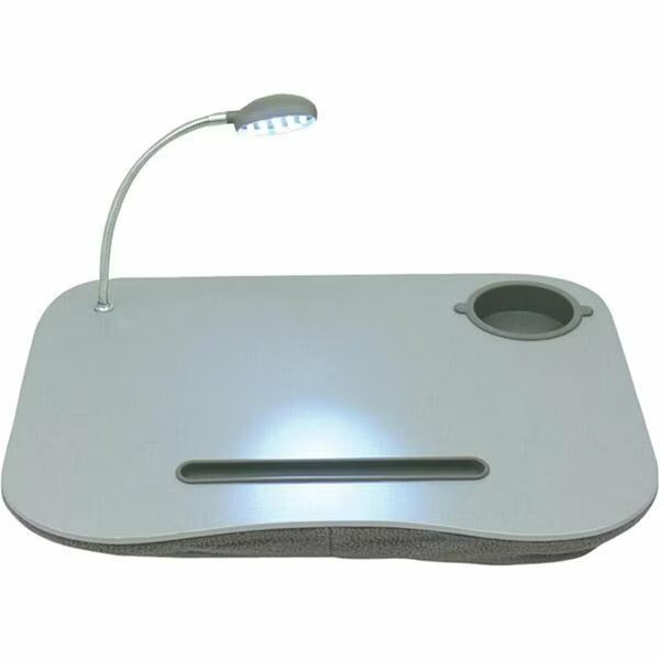 Laptop Desk With Built-In Cushion-LED Light And Cup Holder -, Qvs, Mfr#: LD-LED