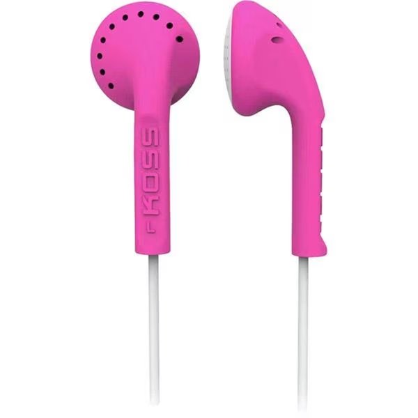 Koss KE10P Scalped Stereo Earbuds - Pink, Koss, Mfr#: KE10P