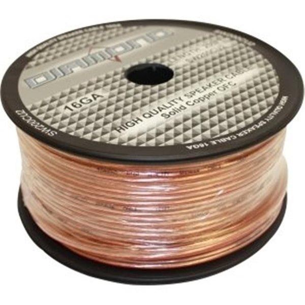 Diamond SW200CU2 Diamond Bulk Speaker Wire 16 ga. 65 Strand Solid Copper 2 Conductor 200 ft., Diamond, Mfr#: SW200CU2