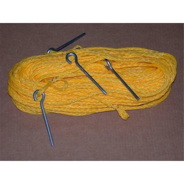8 Meter Yellow .25-inch rope Non-adjustable Grass Courtlines, Home Court, Mfr#: M8M25Y