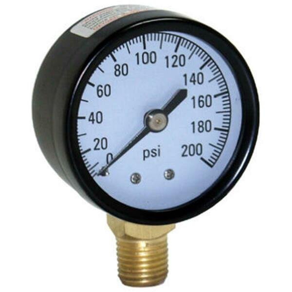 M1002-4L 100 lbs. Pressure Gauge- 0.25 in. Bottom Mount In A Stainless Steel Case, Water Source, Mfr#: 232473