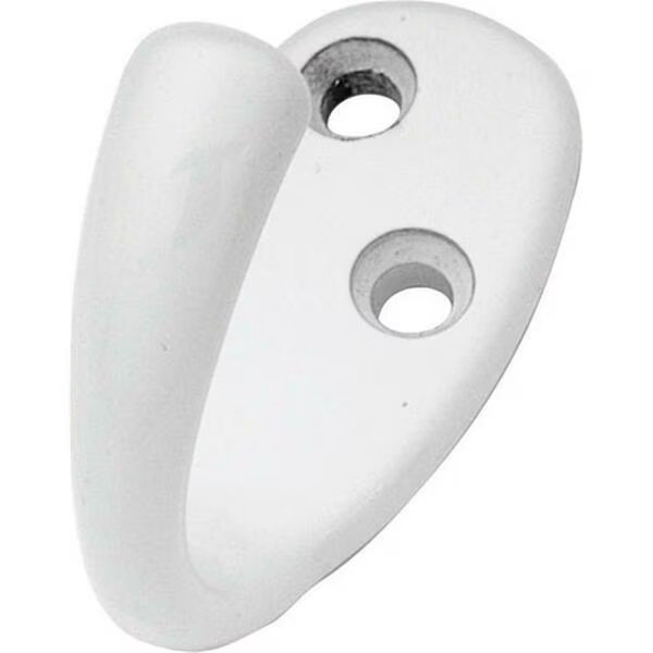 Belwith 2 in. Hook, White Gloss, Hd, Mfr#: BWP27100 W
