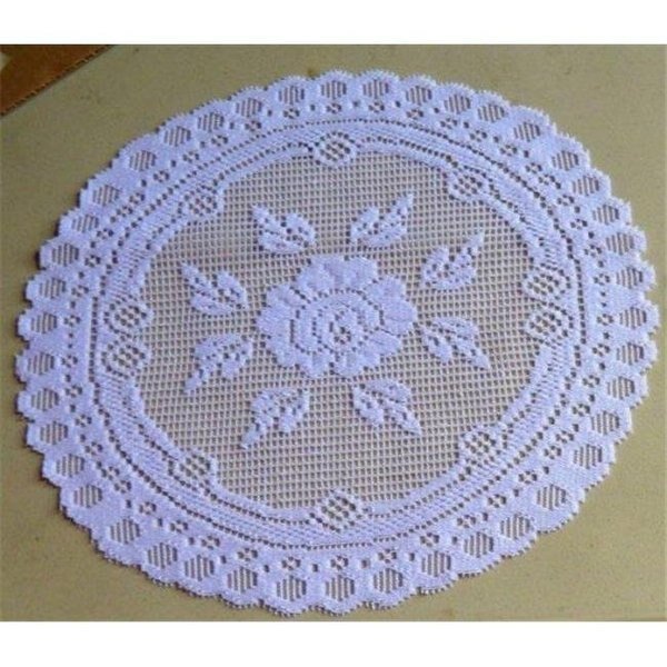 Tapestry Trading 652W8 8 in. European Lace Doily; White, Tapestry Trading, Mfr#: 652W8