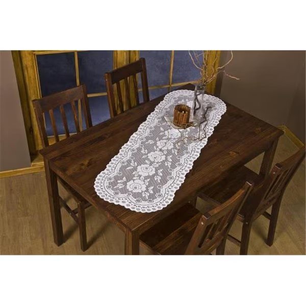 16 x 72 in. European Lace Table Runner, Ivory, Fastfood, Mfr#: FA2570111