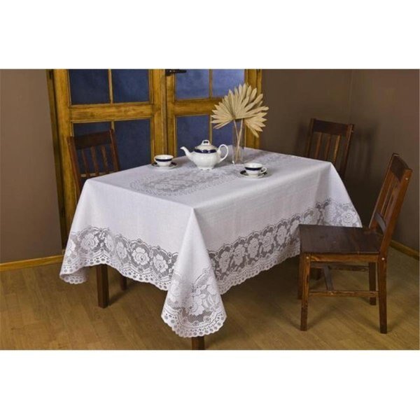 60 x 100 in. European Lace Table Cloth, Ivory, Fastfood, Mfr#: FA2570118