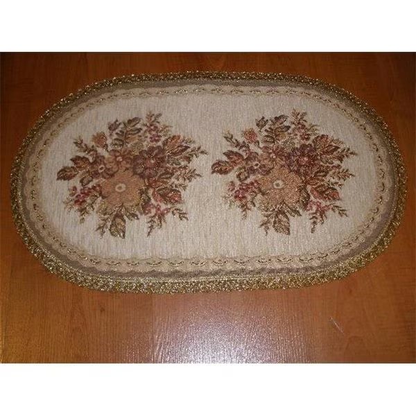 Tapestry Trading A1430B 14 x 30 in. Begium Table Runner Anika; Blue, Tapestry Trading, Mfr#: A1430B