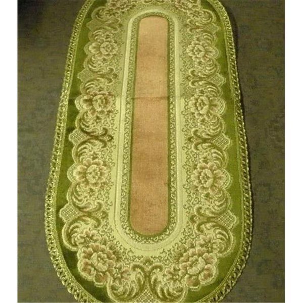 14 x 46 in. Begium Table Runner Verona, Green, Fastfood, Mfr#: FA2570173