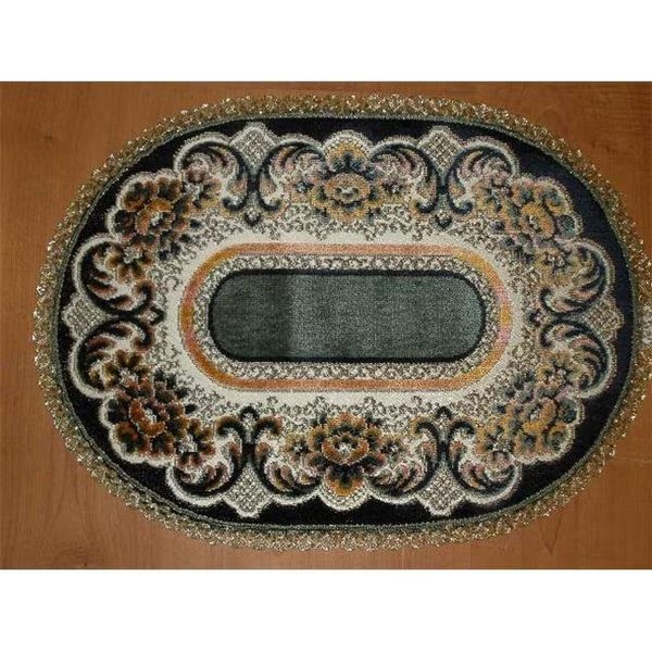Tapestry Trading V914BL 9 x 14 in. Begium Doily Verona; Black, Tapestry Trading, Mfr#: V914BL