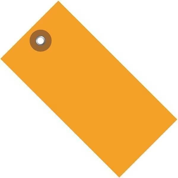 5.25 x 2.625 in. Orange Shipping Tag, 100PK, Tyvek, Mfr#: G14061E