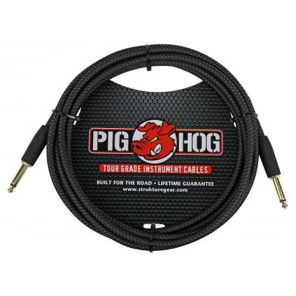Woven Jacket Tour Grade Instrument Cable, 10 ft. - Black Woven, Ace Products Group, Mfr#: PCH10BK