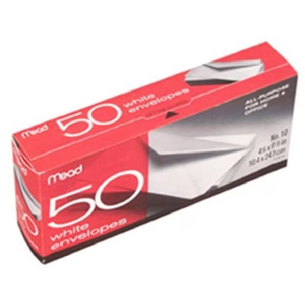 Mead Products Mea75050 Envelopes Plain #10 50 Ct, Mead Products, Mfr#: MEA75050