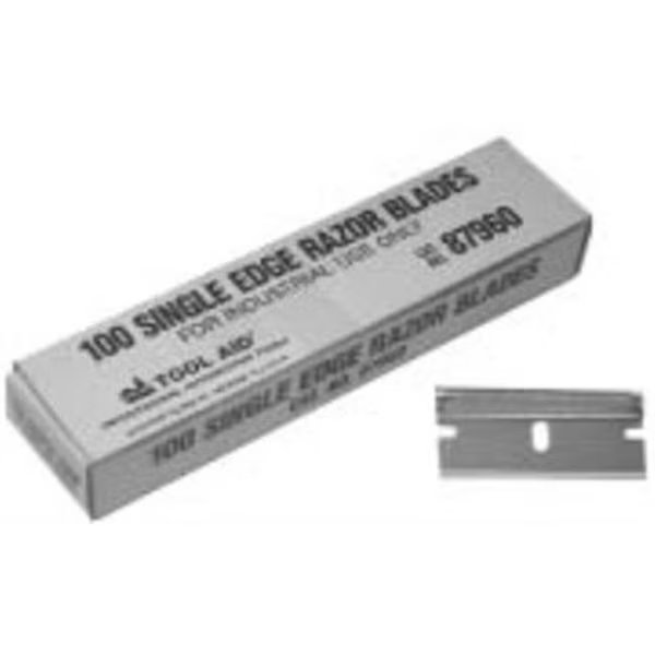 S & G Tool Aid TA87960 100 Single Edge Razor Blade, S&G Tool Aid Corporation, Mfr#: TA87960