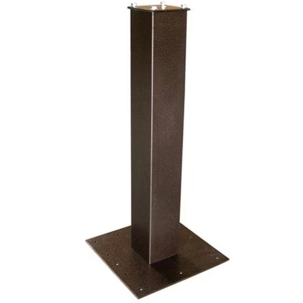 Mail Boss 7009 Surface Mount 27 in. Post with Base Plate Bronze, Mail Boss, Mfr#: 7009