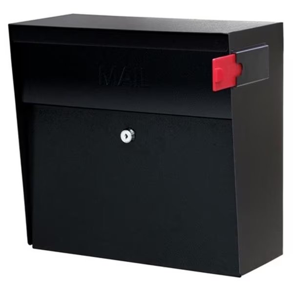 Mail Boss 7162 Metro Wall Mount Locking Mail Boss Black, Mail Boss, Mfr#: 7162