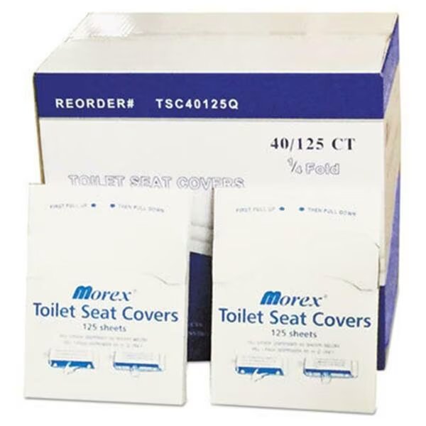 Quarter-Fold Toilet Seat Covers, White - 14.5 X 16.5 In., United General Supply Co, Mfr#: TSC40125Q