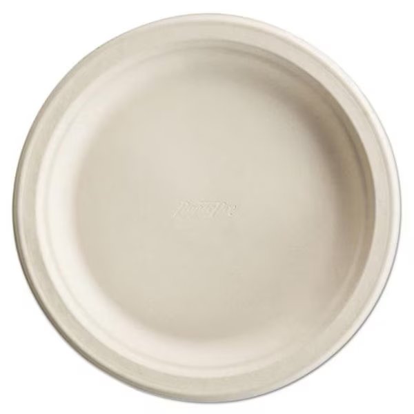 Huhtamaki HUH25774 Molded Fiber Round Plates; White - 6 in., Huhtamaki, Mfr#: 25774