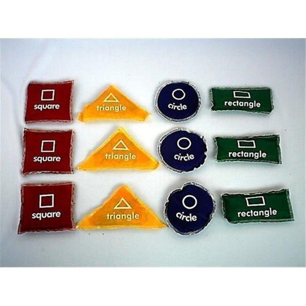 Everrich EVC-0023 Shapes Beanbags - Circle  Rectangle  Triangle  Square - Set of 12, Everrich Industries, Mfr#: EVC-0023