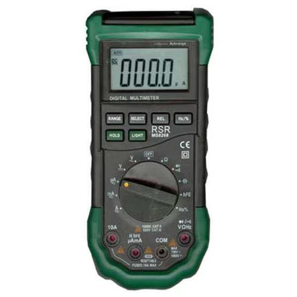 RSR ELECTRONICS DMMS8268 Digital multimeter auto ranging, Rsr Electronics, Mfr#: DMMS8268