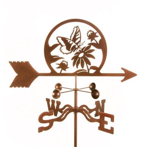 EZ Vane EZ1101-GR Butterfly & Flowers Weathervane with Garden Mount, Ez Vane, Mfr#: EZ1101-GR