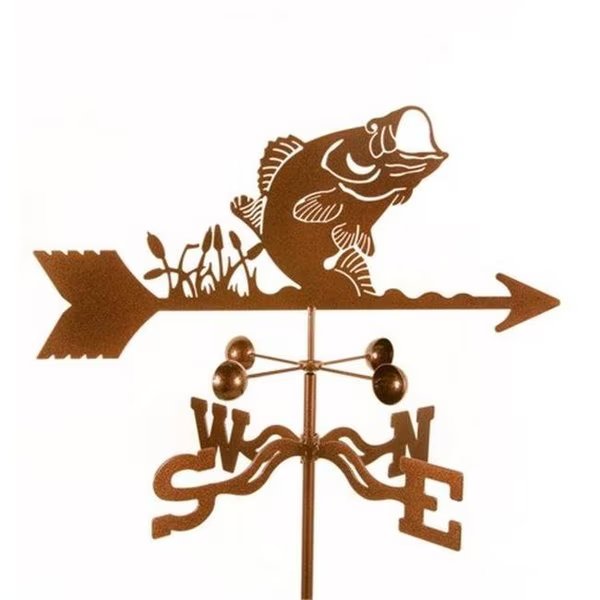 EZ Vane EZ1311-GR Bass Fish Weathervane with Garden Mount, Ez Vane, Mfr#: EZ1311-GR