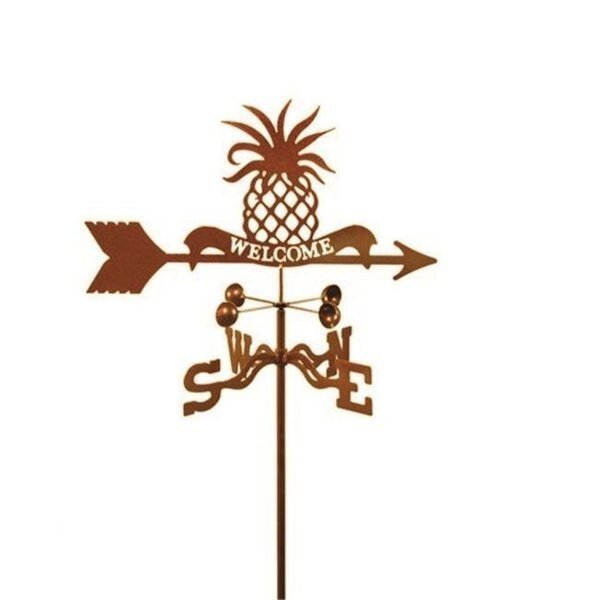 EZ Vane EZ1905-PT Welcome Pineapple Weathervane with Post Mount, Ez Vane, Mfr#: EZ1905-PT